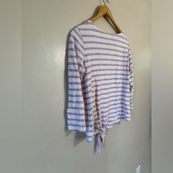 SALE! Striped Old Navy Tie Front Top Size M EUC - Picture 4 of 6